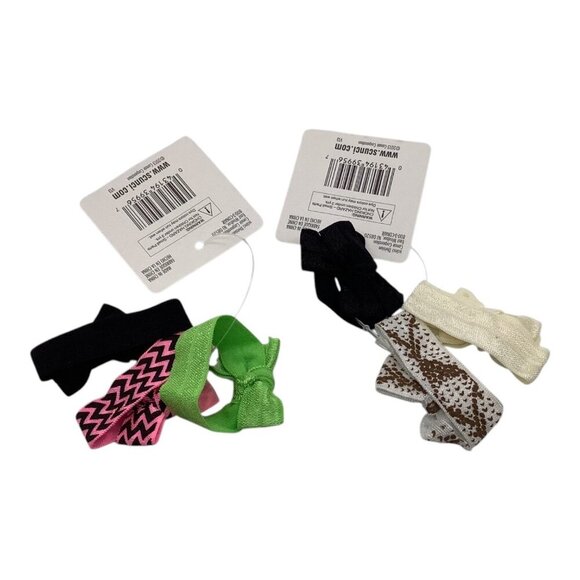 Scunci Knotted Ponytailers 3 Pcs Lot of 2 Hair Accessories Multicolor Bow - Picture 3 of 6